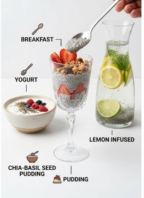 HERBZ Basil Seeds | • Digestion • Hydration • Wellness Support | 200 g