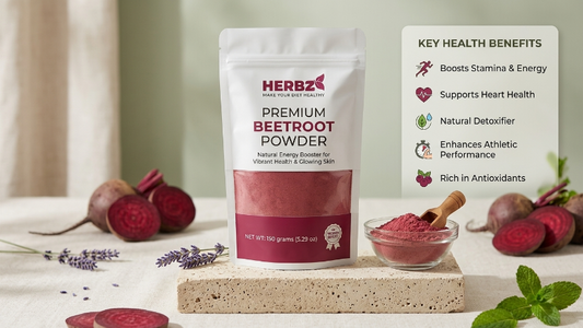 Herbz Premium Beetroot Powder: Natural Energy Booster for Vibrant Health & Glowing Skin | 150g
