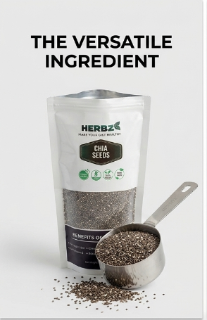HERBZ Chia Seeds • Skin • Hair • Wellness Support | 250 g