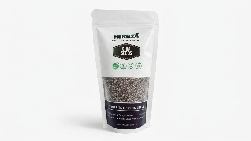 HERBZ Chia Seeds • Skin • Hair • Wellness Support | 250 g