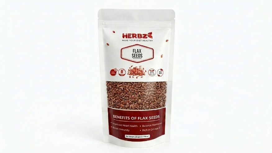 HERBZ Flax Seeds • Digestion • Heart • Wellness Support | 225 g