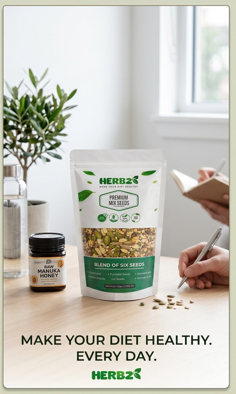 Herbz Mix Seeds | Natural Energy • Fiber • Wellness Support | 200 g