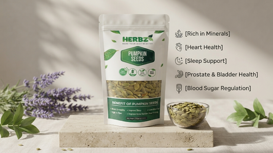 Herbz Premium Pumpkin Seeds: Crunchy, Nutrient-Dense Superfood for Heart & Prostate Health | 175g