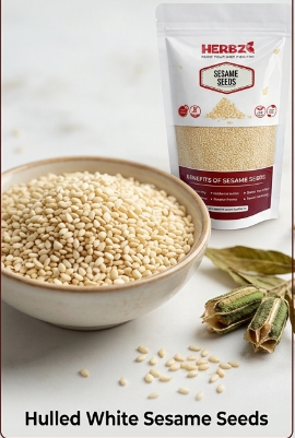 Herbz Premium Sesame Seeds: A Nutty & Nutrient-Packed Superfood for Bone & Heart Health | 175g