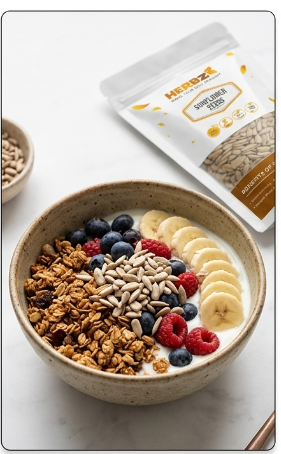HERBZ Sunflower Seeds • Heart • Energy • Wellness Support | 150 g